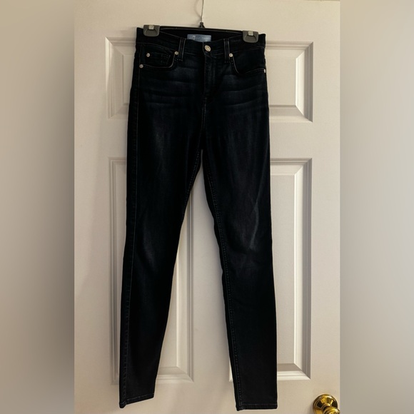 7 For All Mankind Dark Wash Bl(air) Skinny Jeans - size 25 - Picture 6 of 10